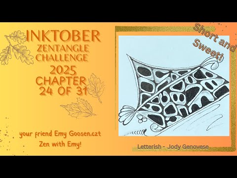 Видео: Inktober 2025 Глава 24: Буквенный стиль Джоди Дженовезе — Zen Border Magic