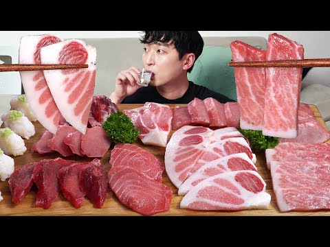 Видео: Сырой тунец! Лучшая сырая рыба🐟 MUKBANG REALSOUND ASMR EATINGSHOW