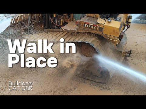 Видео: Как он может двигаться на месте? Бульдозер CAT D8R