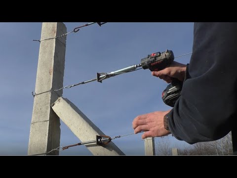 Видео: Натяжка дроту на шпалерах.Зимові роботи на винограднику.