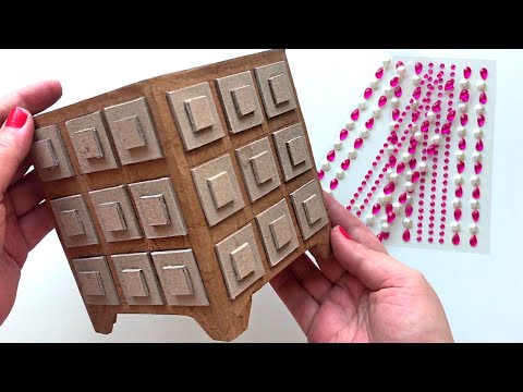 Видео: # DIY Beautiful cardboard box  | Сardboard idea | Paper craft