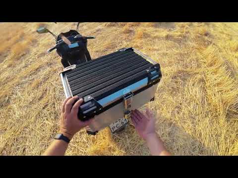 Видео: Мотокофр, 65 л, алюминиевый Ozon Китай