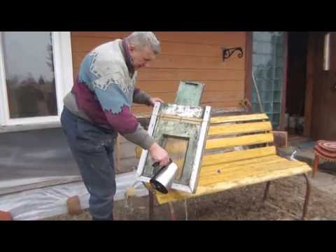 Видео: Мою и дезинфицирую феном дно из пенополистирола. Латвия. Лиепупе.