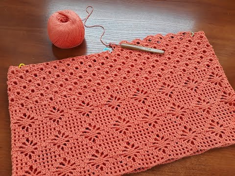 Видео: Платье крючком (коралловое). Часть 4. Полочки (лиф).