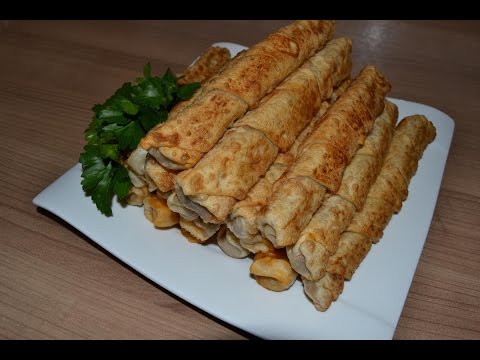 Видео: Сигара бёрек с фаршем.Сигары из самодельной юфки.