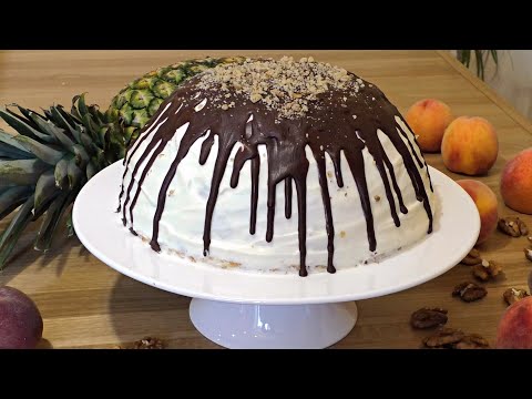 Видео: Торт «ПАНЧО» с ананасами — Очень вкусный домашний торт!