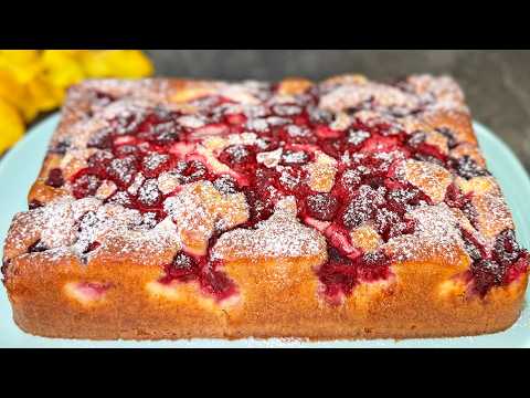 Видео: Немецкий ягодный пирог за считанные минуты! Знаменитый рецепт, который все ищут!