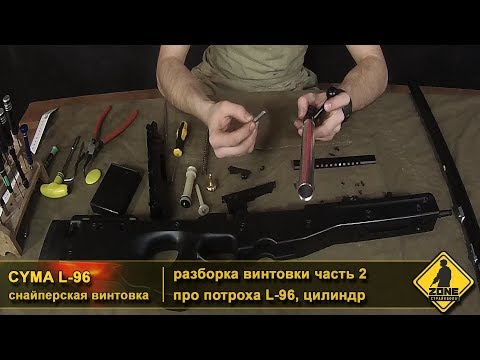 Видео: Сусанин страйкбол / разборка L 96 часть 2 / про потроха и цилиндр винтовки