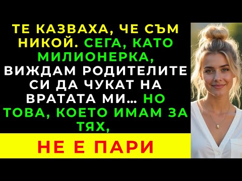 Видео: Родителите ми никога не са вярвали в мен… сега искат богатството ми.
