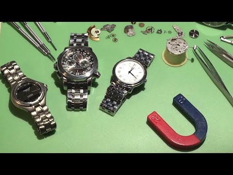 Видео: Размагничивание часов, которые спешат. Как магнитные поля влияют на работу часов