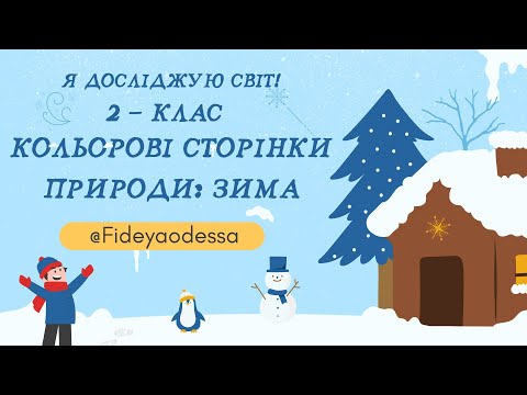 Видео: Кольорові сторінки природи зима. #ЯДС #Освіта #2Клас