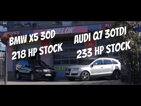 Видео: Чип-тюнинг батл. BMW x5 vs Audi Q7. Сравним Stage 1 на Диностенде?