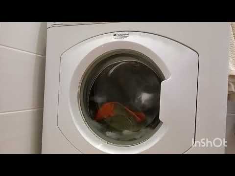 Видео: стирка на hotpoint ariston ARSL103 5kg хлопок 40. 1000
