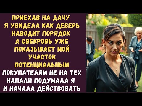 Видео: Приехав на дачу я увидела как деверь наводит порядок а свекровь уже показывает мой участок
