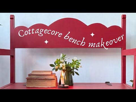 Видео: Превращаем старую скамейку в нечто особенное | Преображение мебели в стиле коттеджкор в ярких кра...