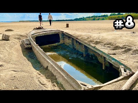 Видео: Запорожье. 18.06.2023. Лысогорка | Затонувшая старая лодка | Уровень воды в реке Днепр | Вода ушла