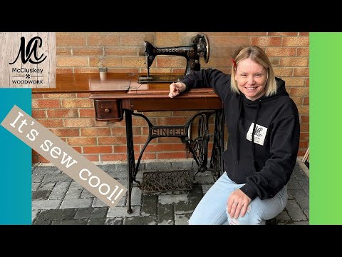 Видео: Очаровательный стол для швейной машинки Singer восстановлен