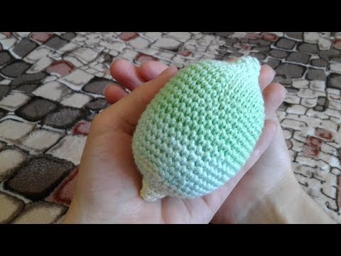 Видео: ЛИМОН крючком. Фрукты крючком.