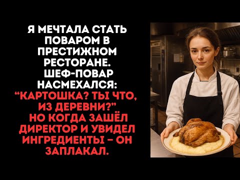 Видео: Я мечтала стать поваром в престижном ресторане. Шеф-повар насмехался: “Картошка? Ты что, из деревни?