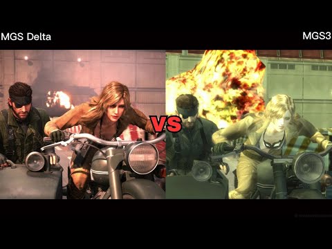 Видео: MGS Delta против MGS3: Взрыв ангара: сравнение двух частей.