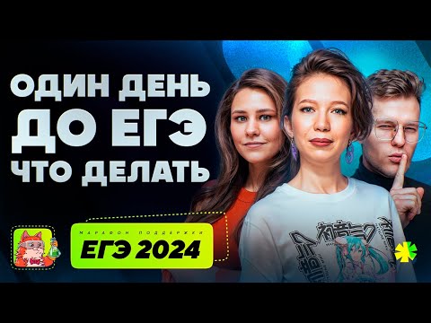 Видео: Один день до ЕГЭ: что делать | Марафон поддержки перед ЕГЭ-2025