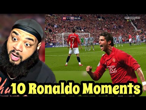 Видео: АМЕРИКАНСКАЯ РЕАКЦИЯ на 10 легендарных моментов Криштиану Роналду за «Манчестер Юнайтед» ⚽️