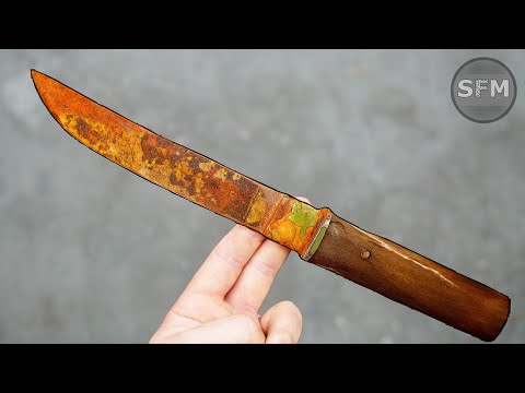 Видео: Реставрация старого ржавого японского ножа ТАНТО