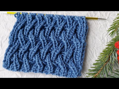 Видео: Рельефный узор спицами «Танцующие косы».