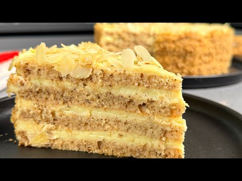Видео: Мы в восторге! Нереально ВКУСНЫЙ ореховый торт с пломбирным кремом ! Это ВКУСНО и просто! Торт к чаю