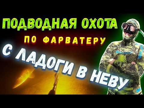 Видео: Подводная охота сплав по фарватеру с Ладожского озера в р. Нева