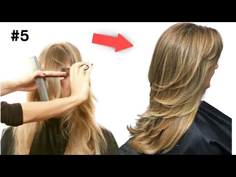 Видео: Модная Стрижка с Объёмом Пошагово дома | Стрижки 2023 | Уроки стрижек | Стрижка Каскад под 45*