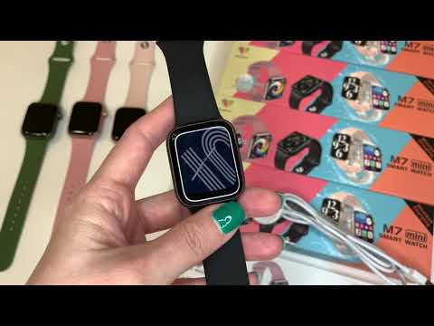 Видео: Обзор Смарт часов M7 mini⌚️лучшая копия Apple Watch 7 41mm🔥настройка на телефон