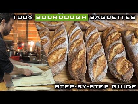 Видео: Багеты на закваске для начинающих в спиральном миксере | Пошаговое руководство