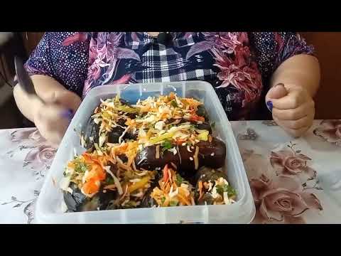 Видео: КВАШЕНЫЕ БАКЛАЖАНЫ.  Фаршированные капустой и морковью.🍆🥕🥦
