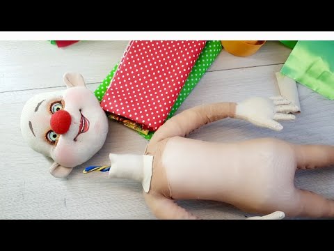 Видео: Кукла клоун Колясик,  работа над телом куклы . Четвертый этап .