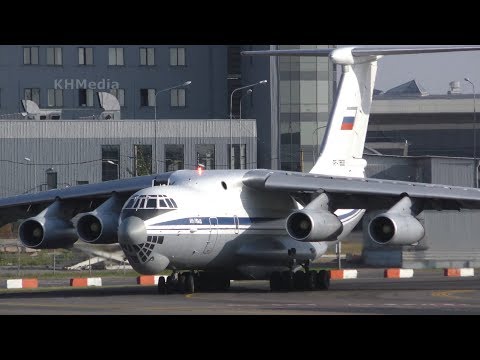 Видео: красивый звук Ил-76 поддал газу на рулении