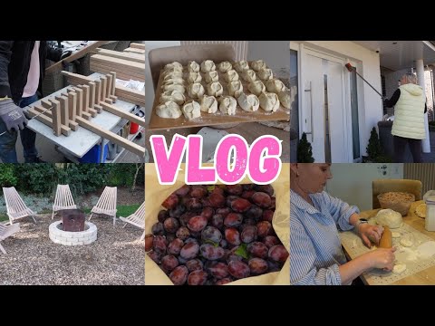 Видео: VLOG🇩🇪: СТУЛЬЯ ГОТОВЫ💪🏡ГОТОВЛЮ МАНТЫ И КОМПОТ☺️СКОЛЬКО СЛИВ😳