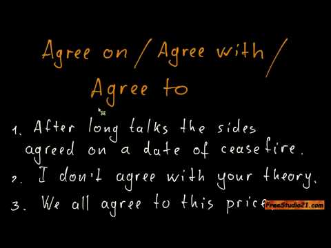Видео: Разница между agree with, agree on и agree to