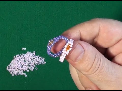 Видео: Кольцо из бисера параллельным плетением