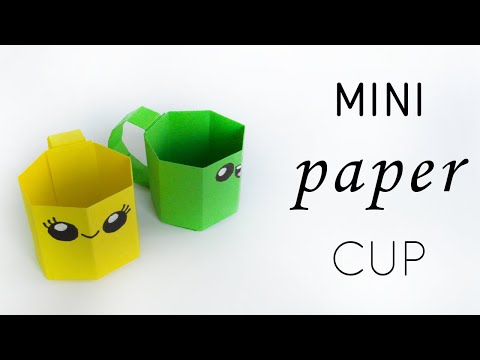 Видео: Чашка оригами из бумаги. Origami paper cup