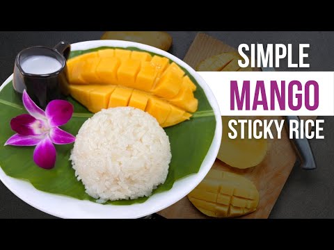 Видео: ПРОСТОЙ и БЫСТРЫЙ рецепт тайского липкого риса с манго — рецепт рисоварки