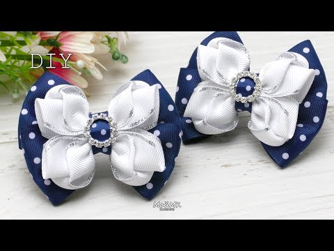 Видео: Школьные бантики из репсовых лент DIY Cute Bows