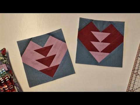 Видео: 276. МК блок "Гусиное сердце" по бумаге / Пэчворк для начинающих, очень подробный МК