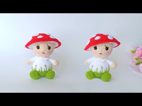 Видео: Красатуля🍄Как вязать Маленького ГРИБНОГО гнома крючком🍄Кукла амигуруми