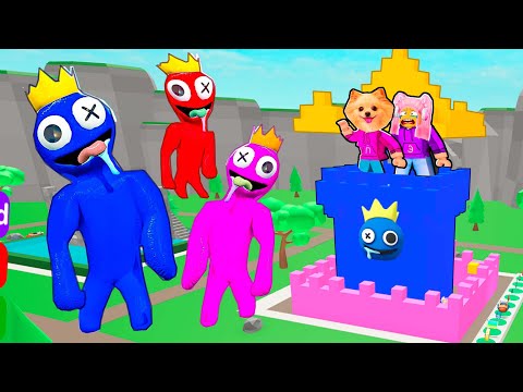 Видео: СТРОЮ РАДУЖНЫЙ ЗАМОК ЧТОБЫ ВЫЖИТЬ В РОБЛОКС ! СТРОЮ ЗАМОК МИСТЕРА БЛУ В ROBLOX