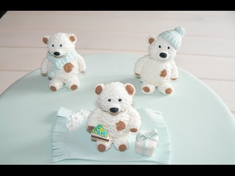 Видео: Ведмедик Тедді з мастики.  TEDDY bear. Торт з ведмедиками