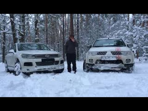 Видео: Touareg VS Pajero. Сможет ли туарег противостоять?