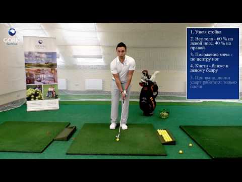 Видео: Урок по гольфу в GORKI Golf Academy - Удар "Чип"