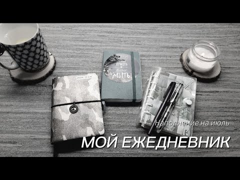 Видео: Мой ежедневник на кольцах, планирование на июль, блокнот для рефлексии