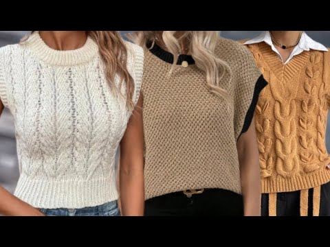 Видео: Неотразимые вязаные жилеты для женщин. Irresistible knitted vests for women.